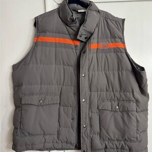 Men's Stylish Gray Vest with Orange Accents